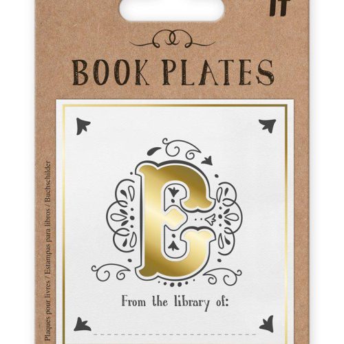 "E" Letter Book Plates
