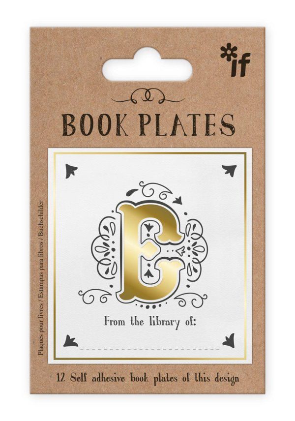 "E" Letter Book Plates