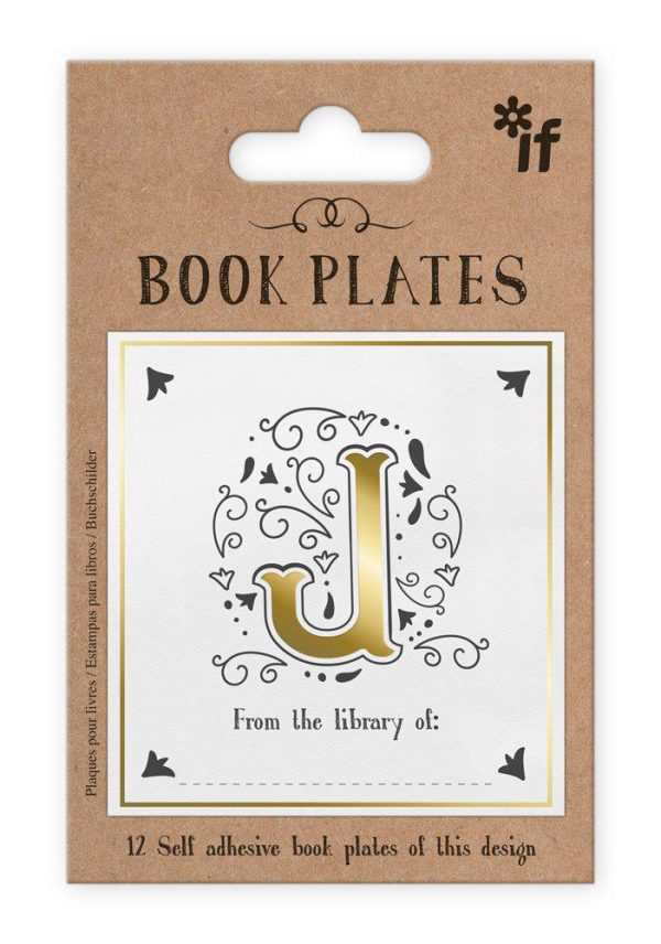 "J" Letter Book Plates