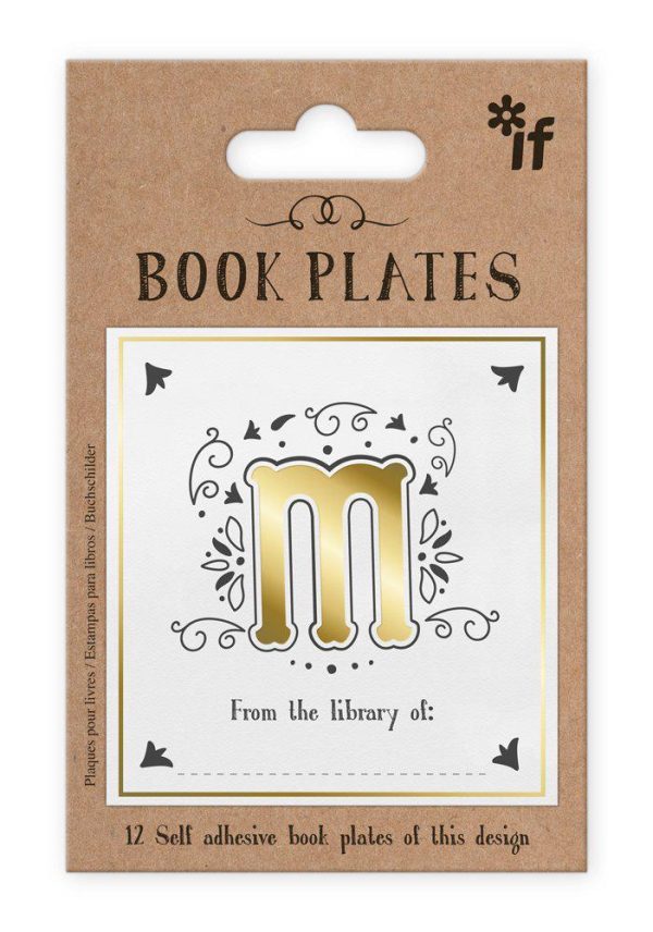 "M" Letter Book Plates